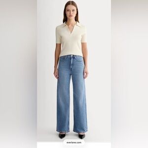 Everlane the way high sailor Jean Light Blue High-Rise Wide-Leg Jeans